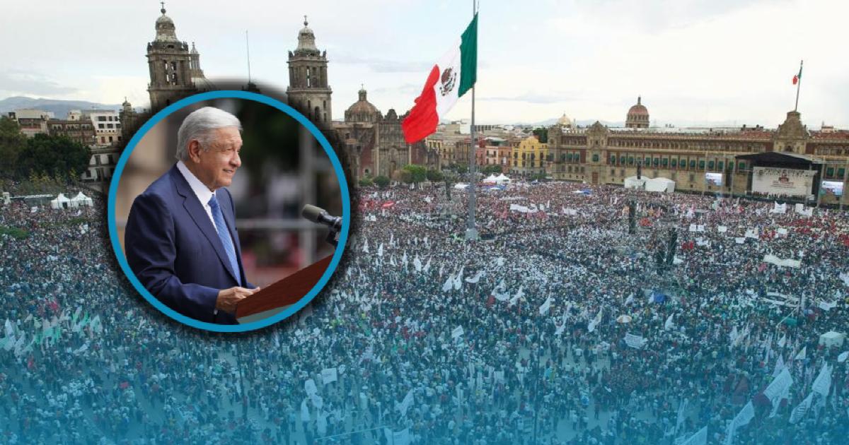 Asisten 250 mil personas a mitin de AMLO en el Zócalo de la CDMX ...