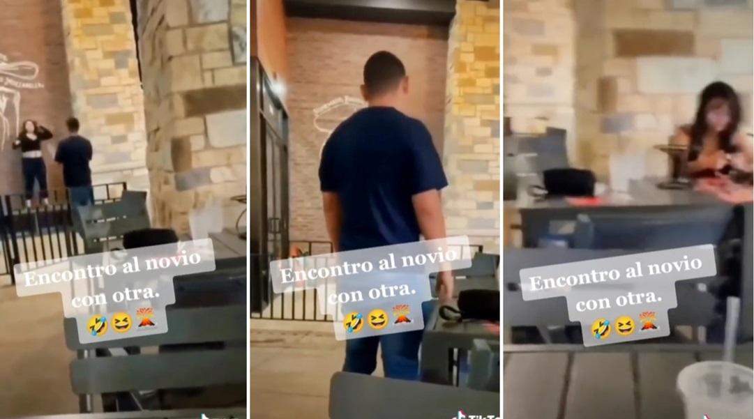 Encontró a su novio en cita romántica con su amante y su reacción se hizo viral 