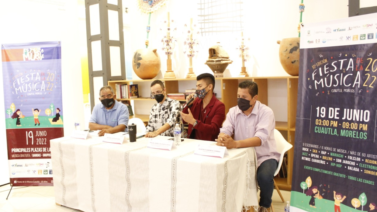 Anuncia ayuntamiento de Cuautla y la STyC el festival de la música 2022
