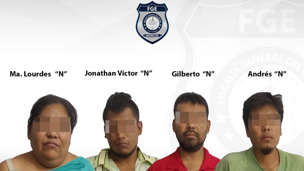 Detienen a 4 personas durante cateo realizado por la Fiscalía en Atlatlahucan