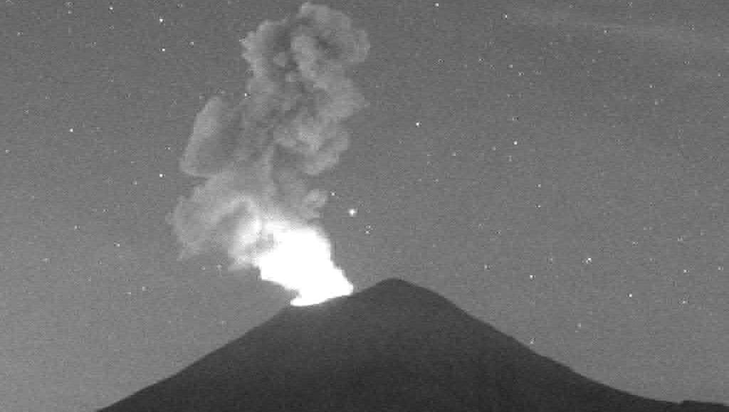 106 exhalaciones registró el Popocatépetl en las últimas 24 horas