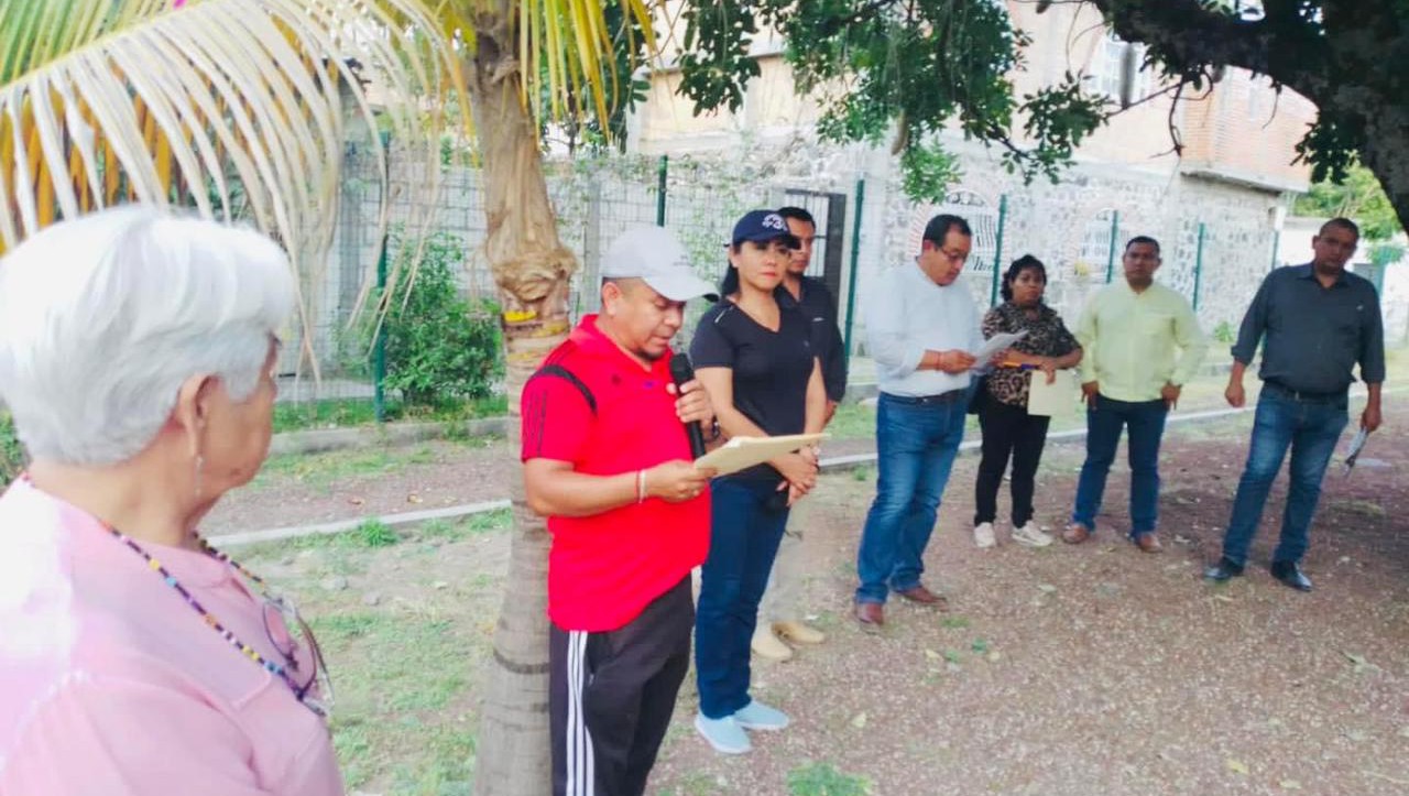 Trabajan en recuperación de espacios públicos en Jonacatepec