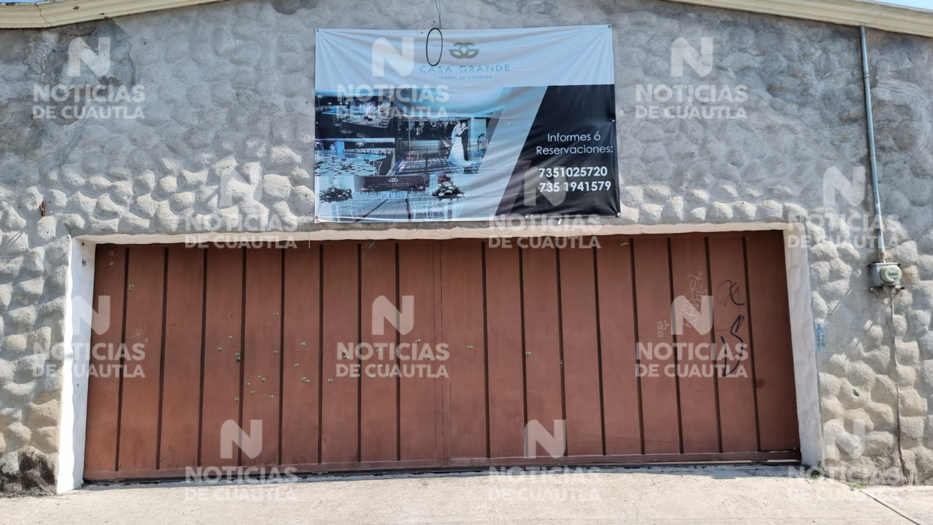 Atacan Jardín de eventos Casa Grande en Cuautla