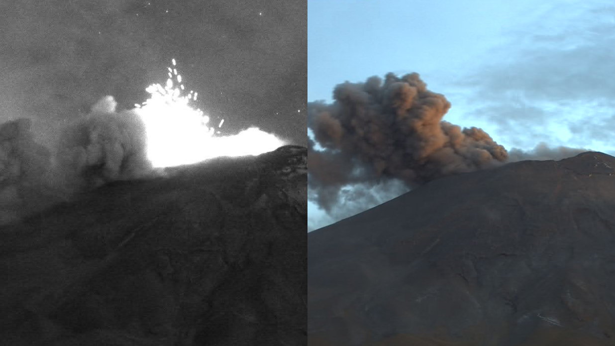 141 exhalaciones presentó el volcán Popocatépetl en las últimas horas