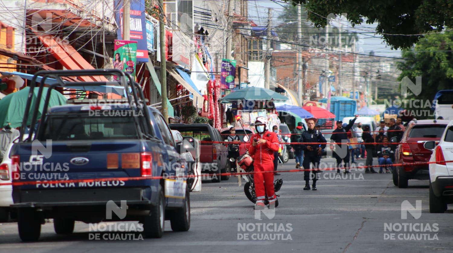 Asesinan a un hombre en las inmediaciones del «Mercado Nuevo» en Cuautla
