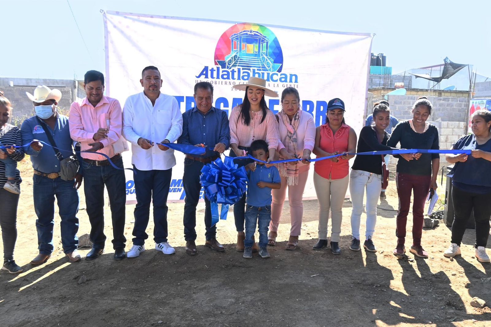 Entrega presidenta de Atlatlahucan red de agua potable