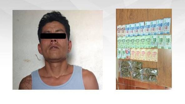Detiene policía a un hombre en Cuautla por delitos contra la salud