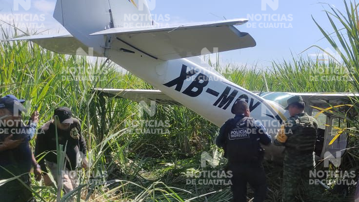 Cae una aeronave en campos de cultivo de Ayala