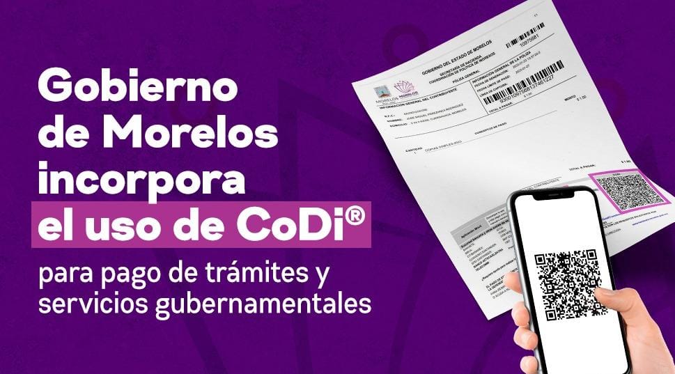 Incorpora Morelos uso de codi para pago de trámites y servicios gubernamentales