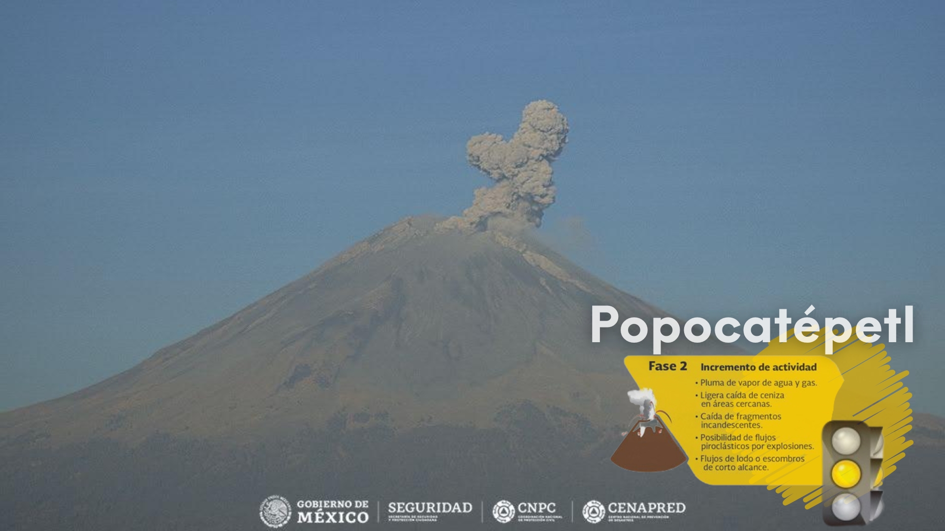 Continúa volcán Popocatépetl muy activo en las últimas 24 horas