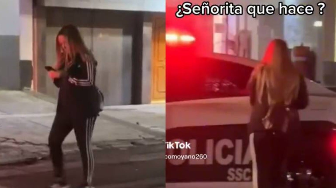 Por andar en el celular, joven confunde patrulla con un taxi