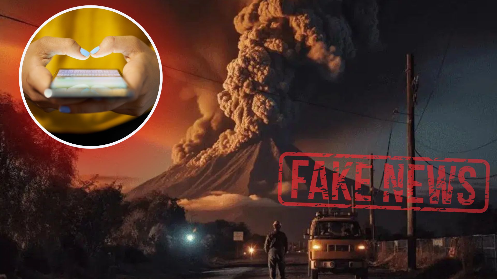 Llaman a no caer en noticias fake sobre situación del volcán