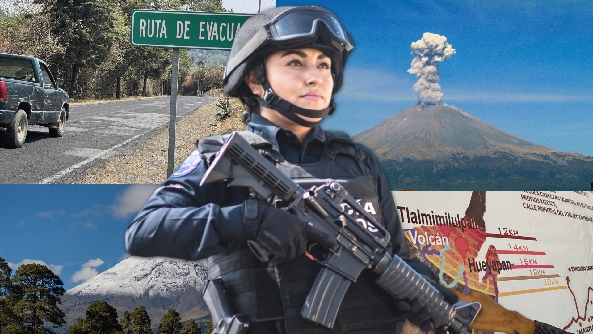 Movilizarán a 350 policías ante eventual evacuación por el Popocatépetl