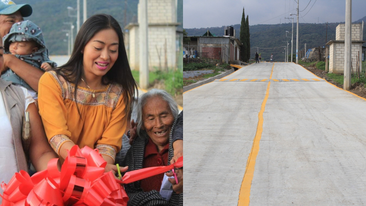 Entrega Alma Reyes pavimentación en la comunidad «El Astillero»