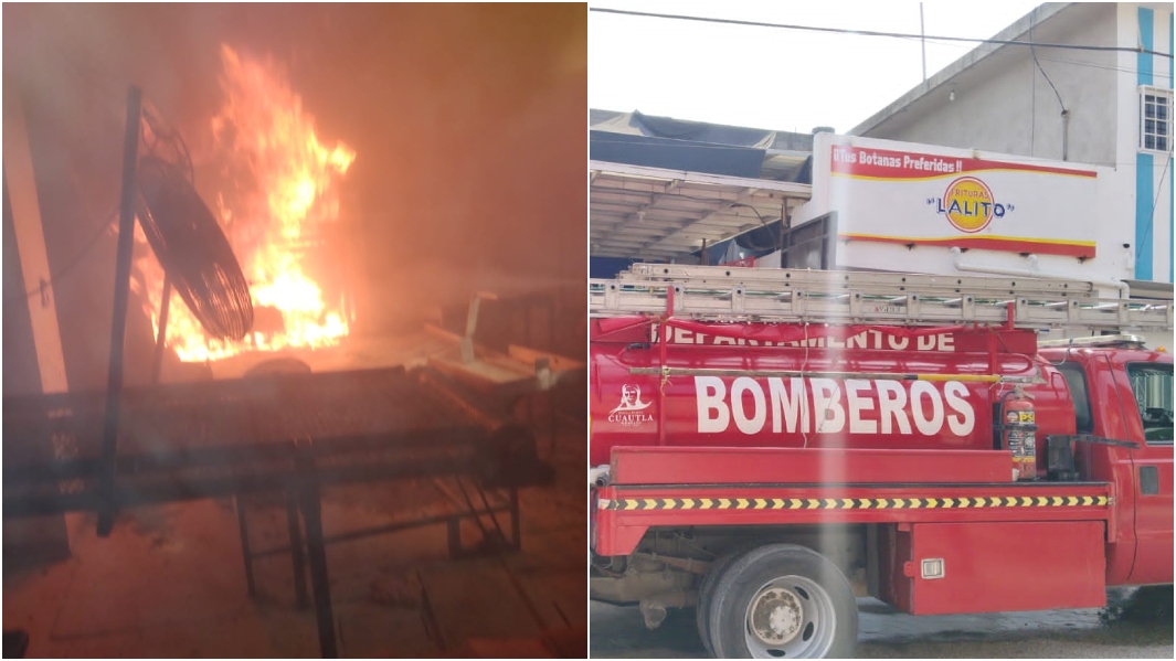 Se incendia negocio de frituras
