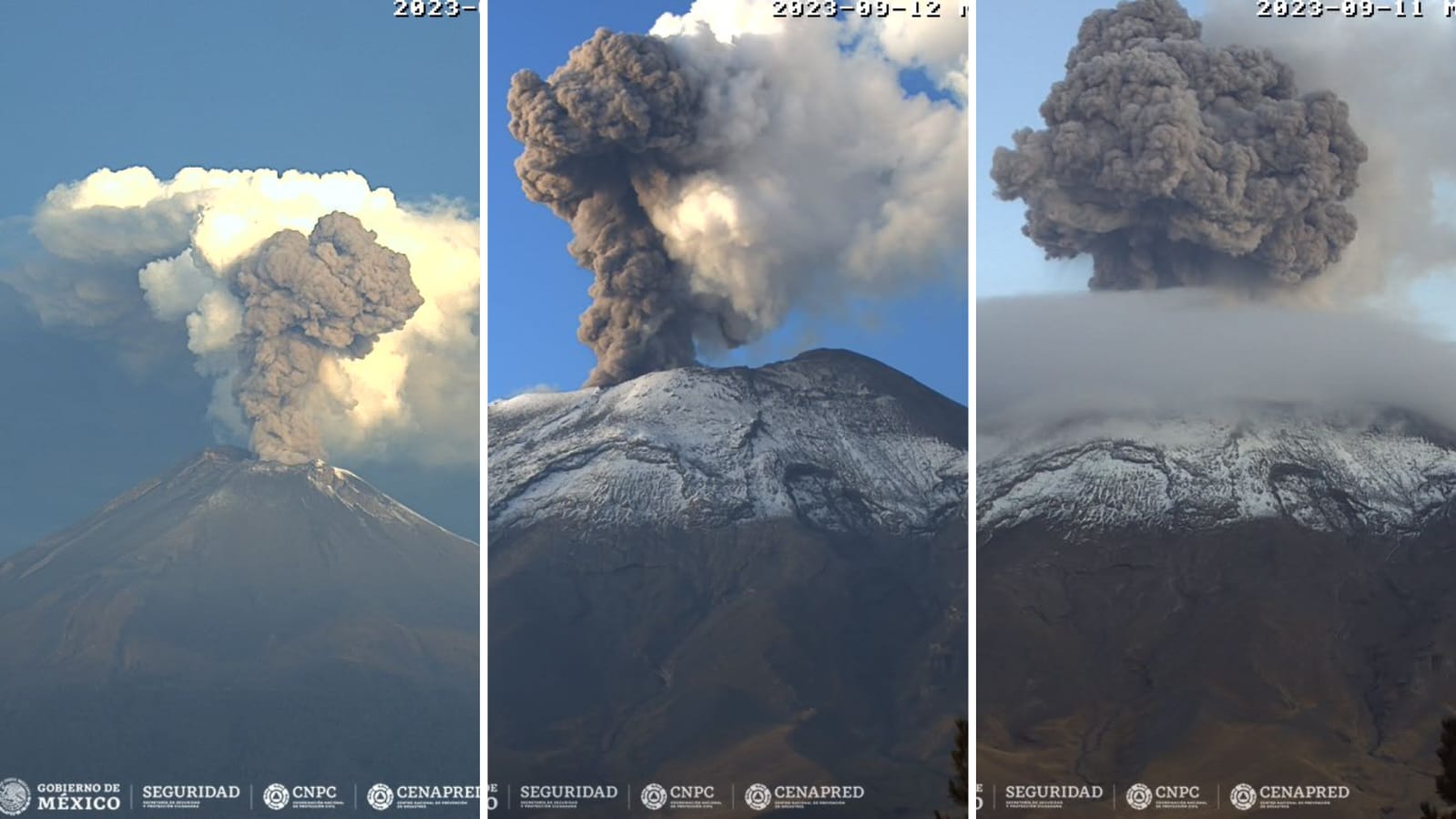 Registra Popocatépetl 365 minutos de tremor en las últimas horas