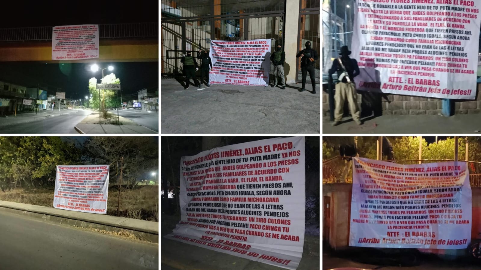 Colocan varias narco lonas en la zona oriente de Morelos