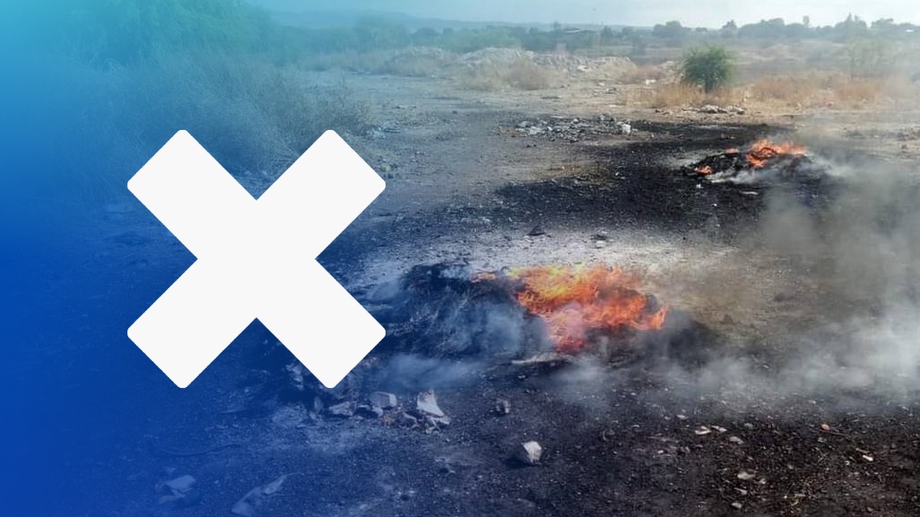 Quema de basura es castigada con multas de hasta 16 mil pesos