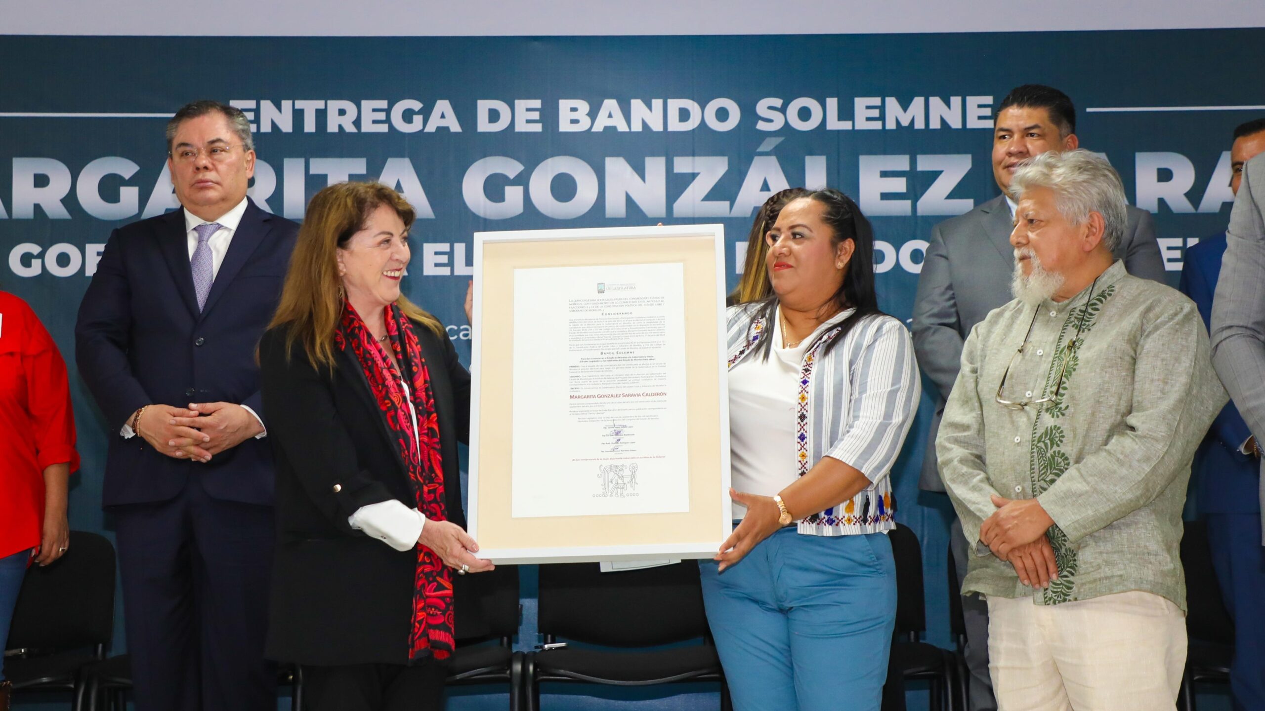 Recibe Bando Solemne la gobernadora electa Margarita González