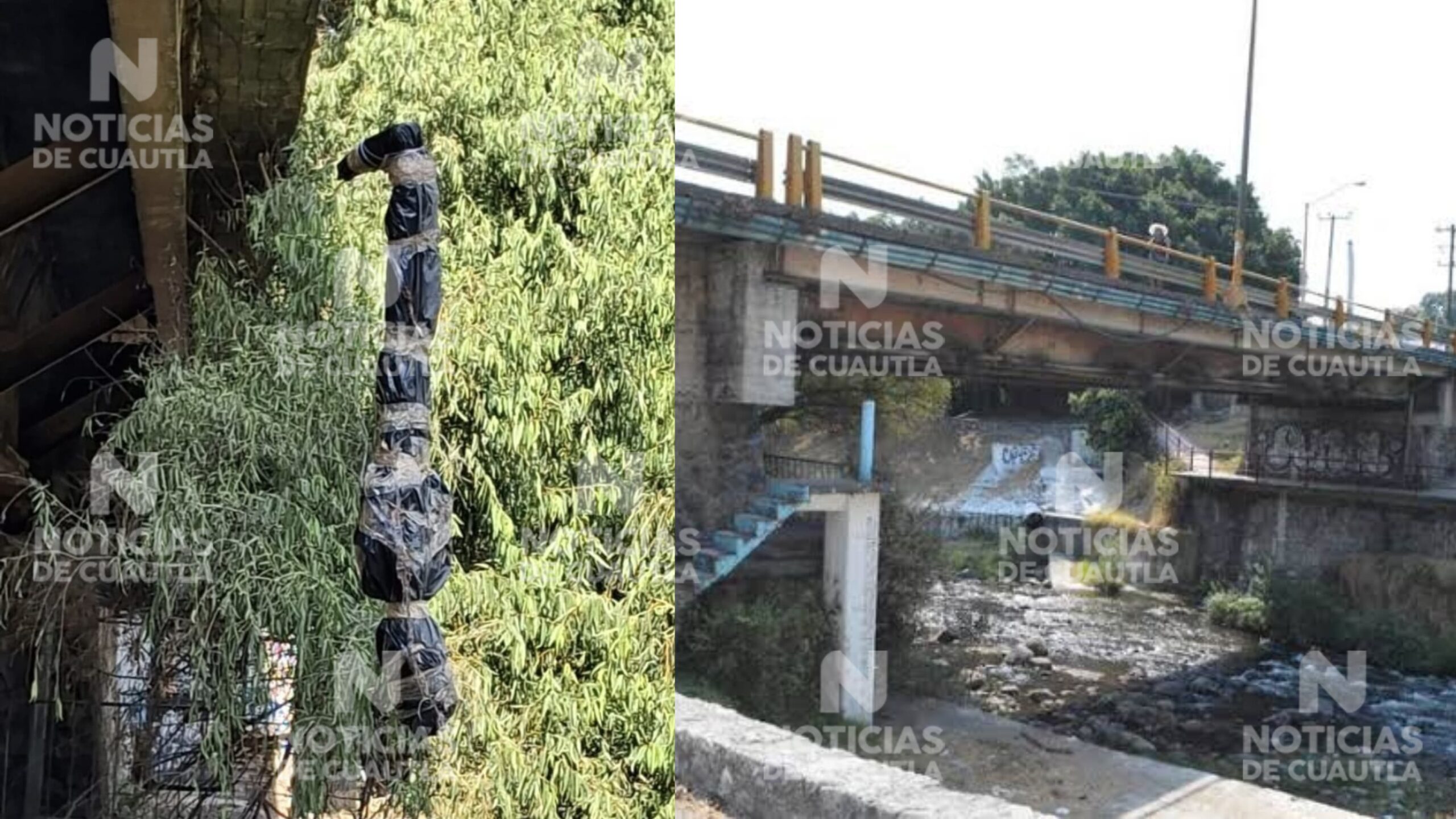 Dejan presunto cuerpo colgado en puente de la Unidad Deportiva de Cuautla
