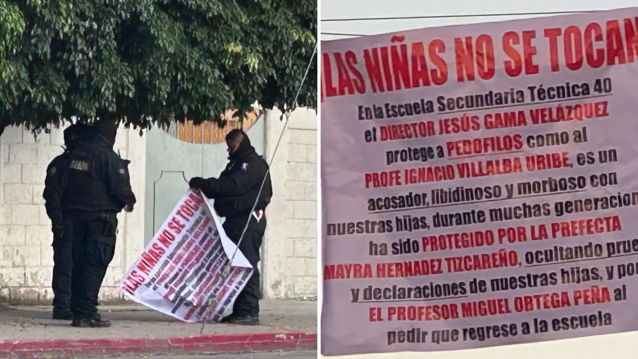 Protesta mamá en la técnica 40 por presunto acoso de maestro a alumnas