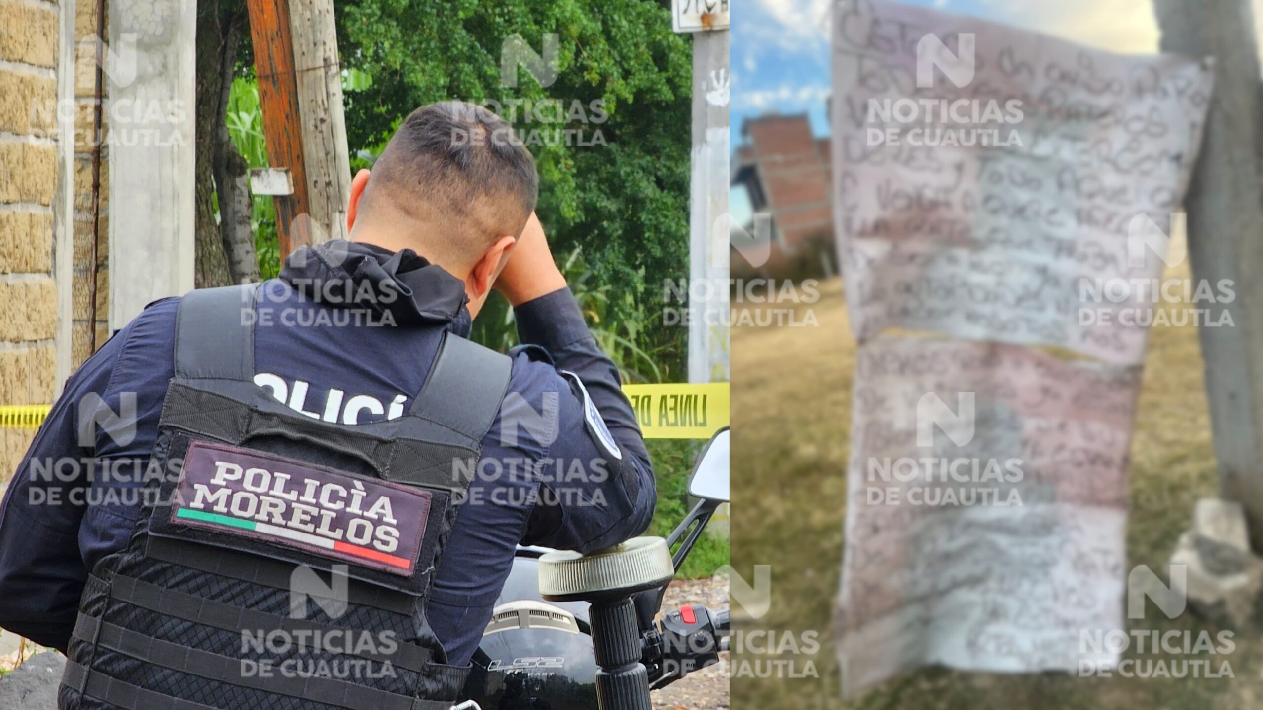 Amenazan a delincuentes en narcomensaje dejado en la Col. Biznaga en Cuautla