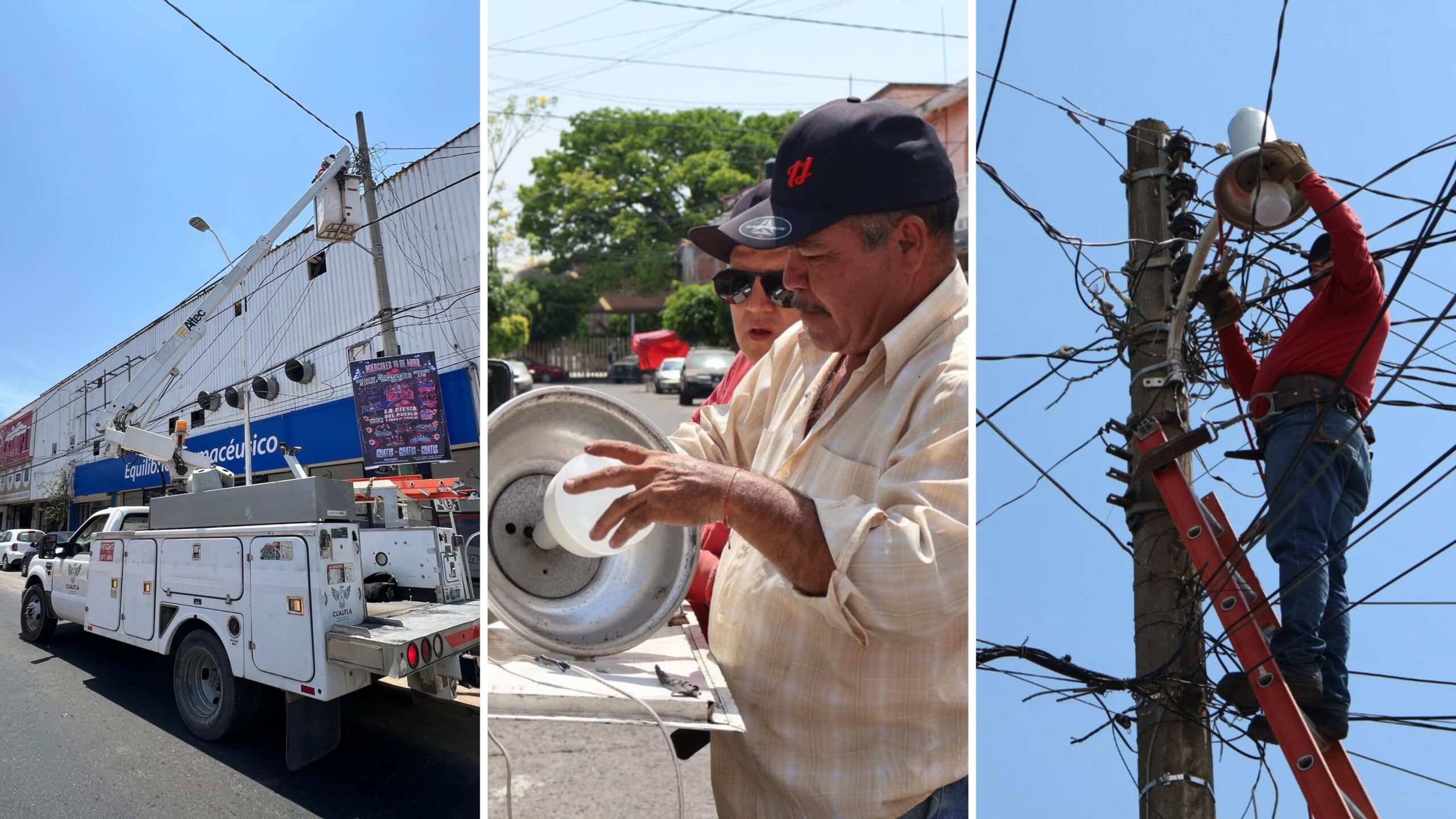 Avanza instalación de luminarias en avenidas y bulevares de Cuautla