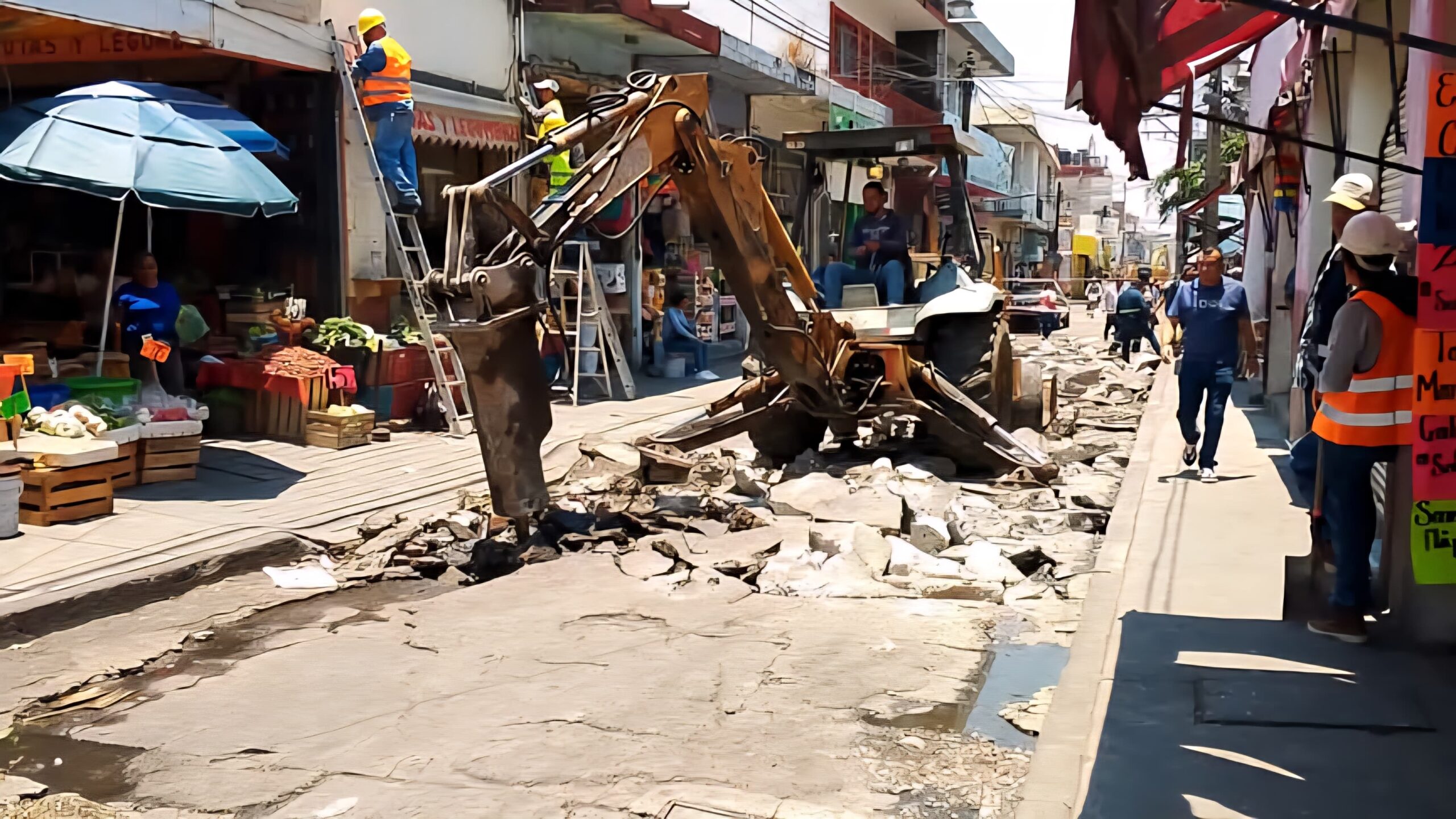 Mantienen cerradas calles del Centro por obras