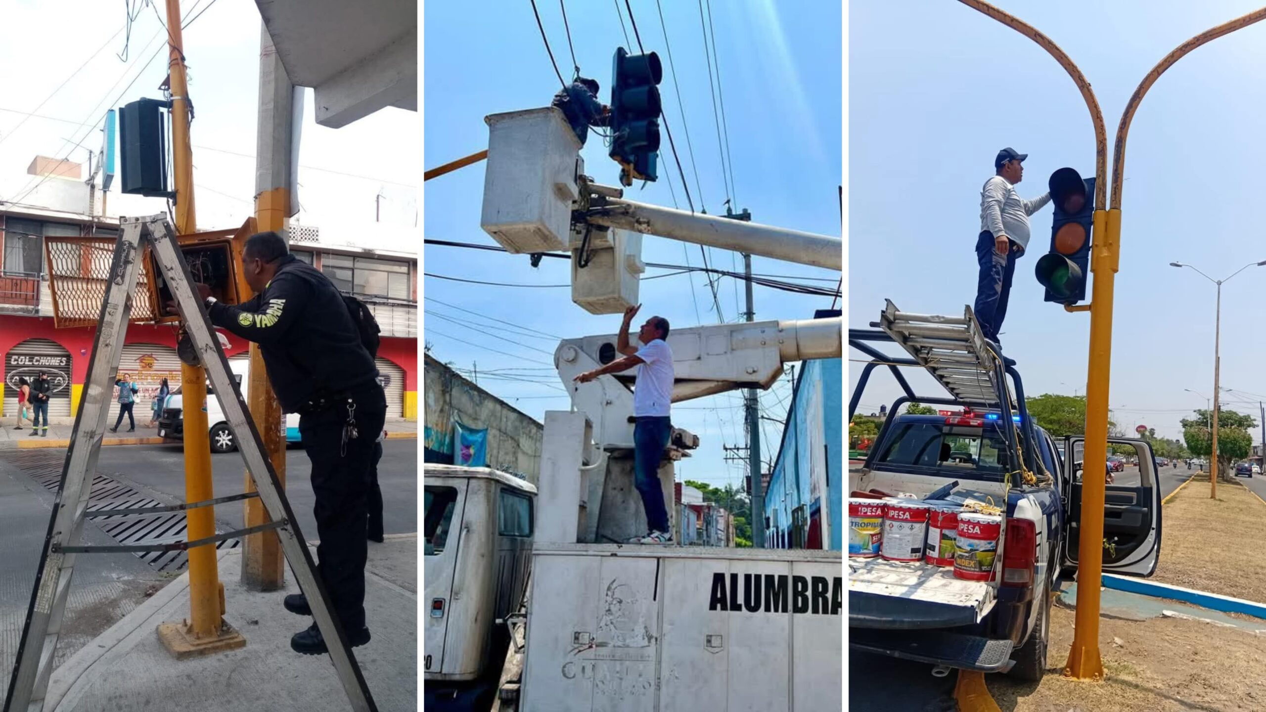 Ayuntamiento de Cuautla Realiza Mantenimiento Urgente a Semáforos