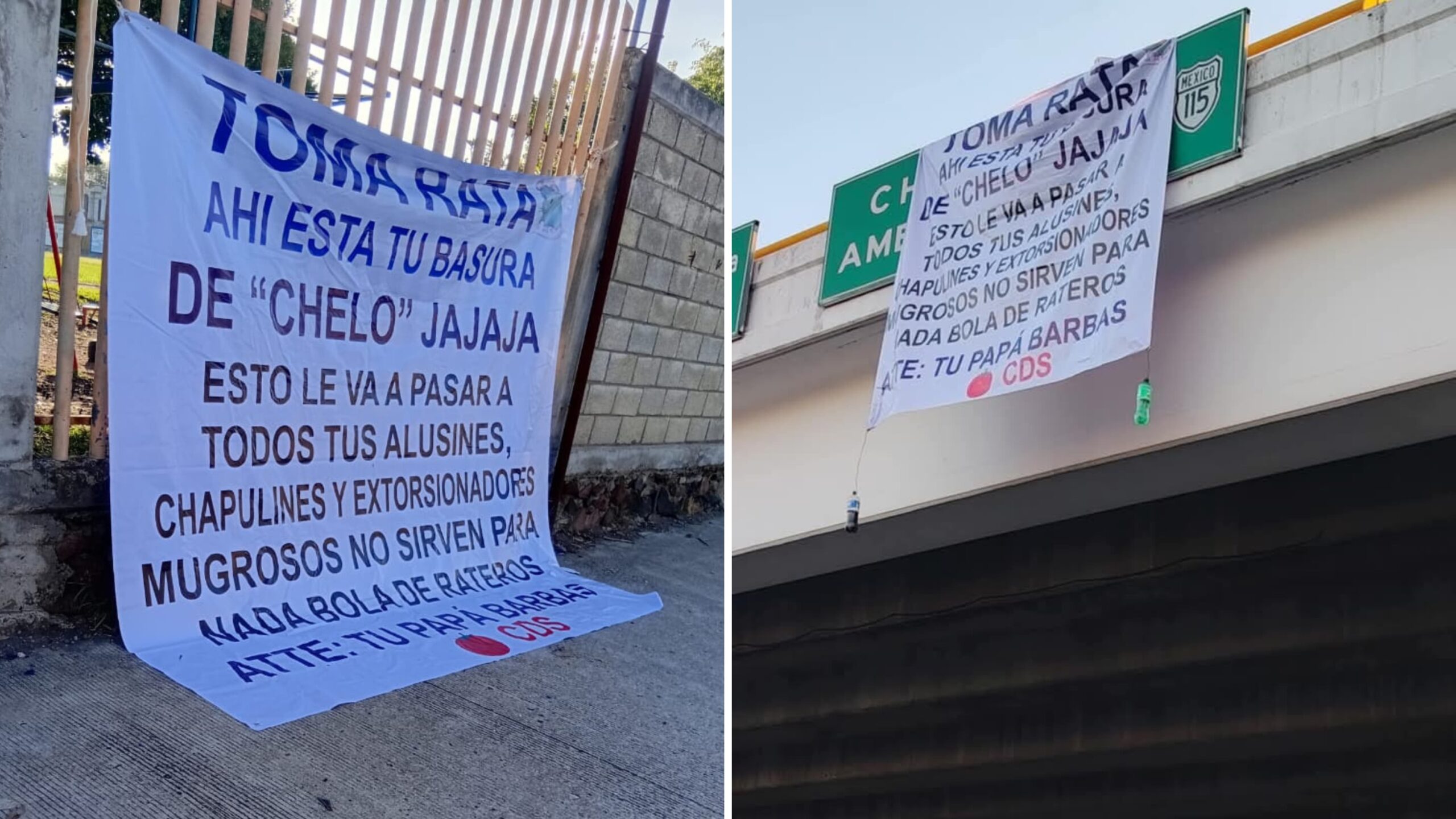 Narcomantas con Amenazas Aparecen en Cuautla y Jantetelco