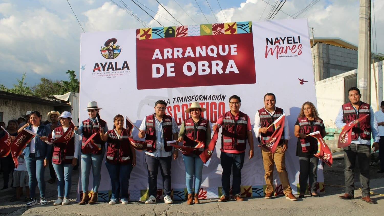 Arranca Nayeli Mares obras de infraestructura en Ayala