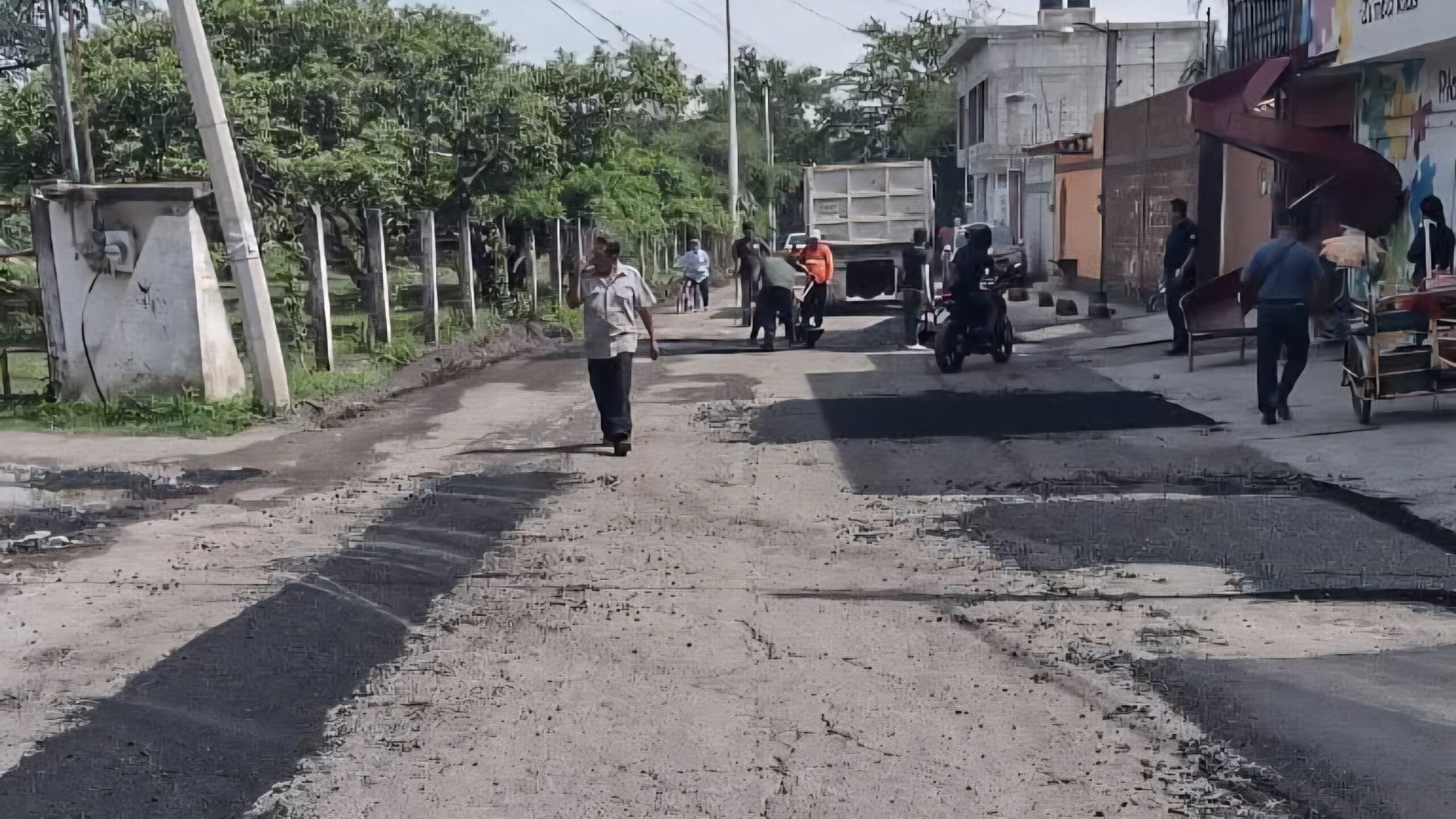 Tapan baches en Jonacatepec