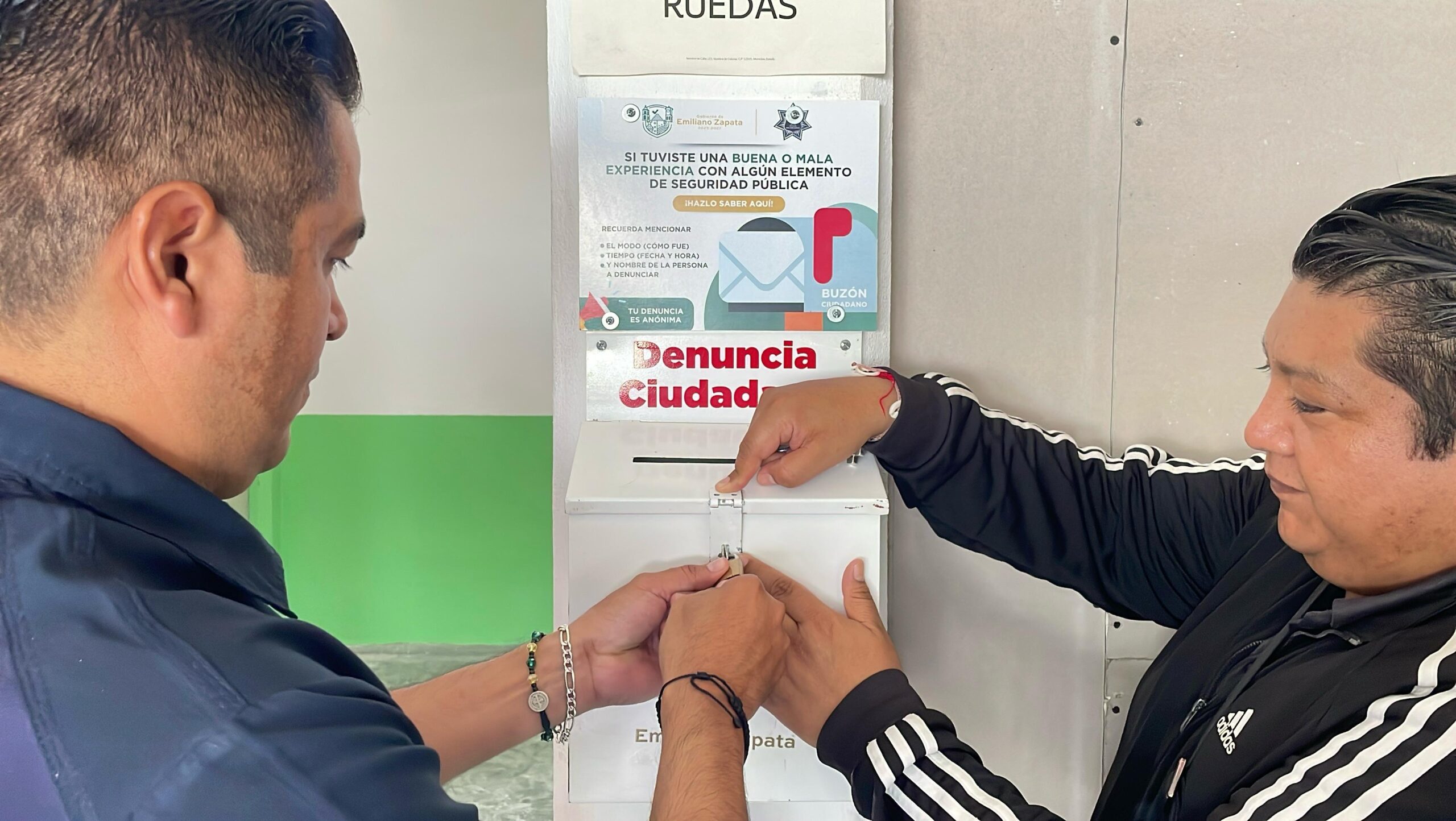 Instalan buzones de denuncia ciudadana en la SSPC de Emiliano Zapata