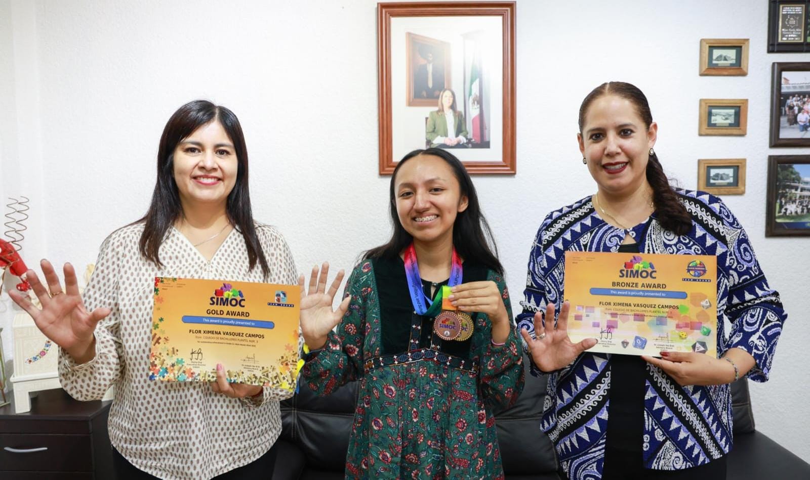 Obtiene alumna del COBAEM medalla de oro y bronce en Olimpiada Internacional de Matemáticas