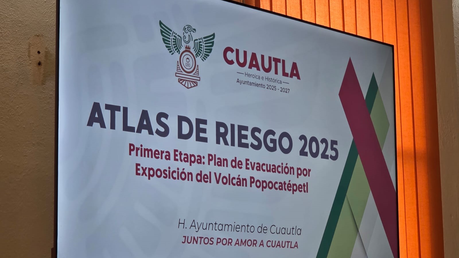 Presenta Cuautla Atlas de riesgo: Plan de evacuación por explosión del Popocatépetl