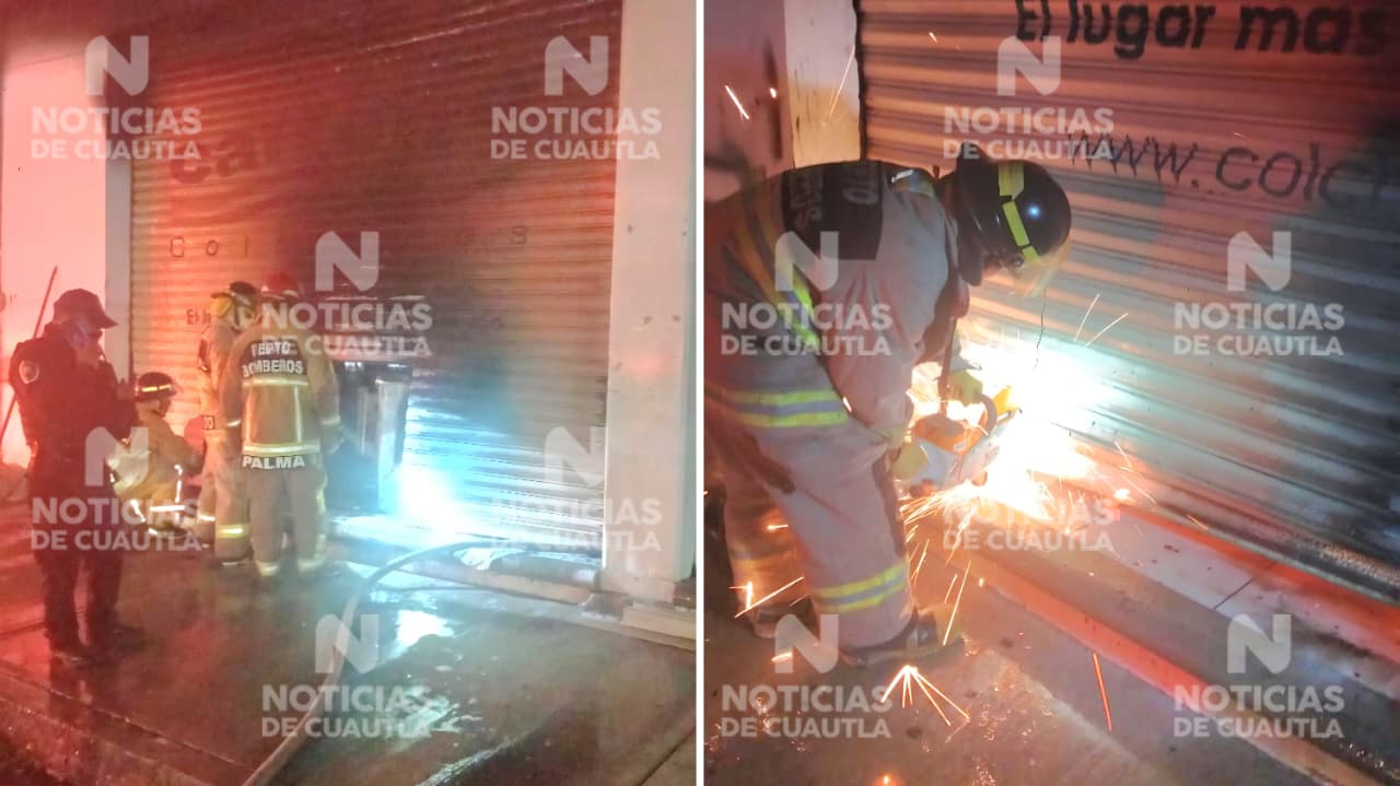 Incendian mueblería esta madrugada en Cuautla y les dejan «narcomensaje»