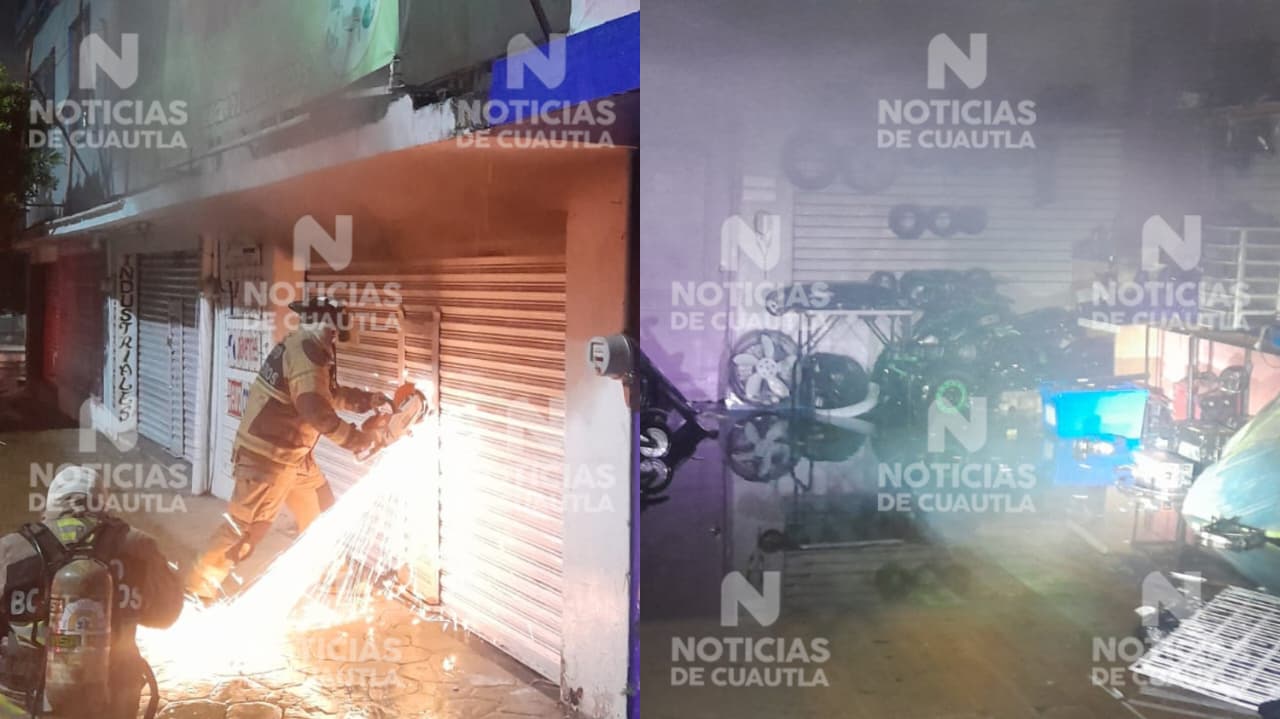 Batería de litio provoca incendio en negocio de motos eléctricas en Cuautla