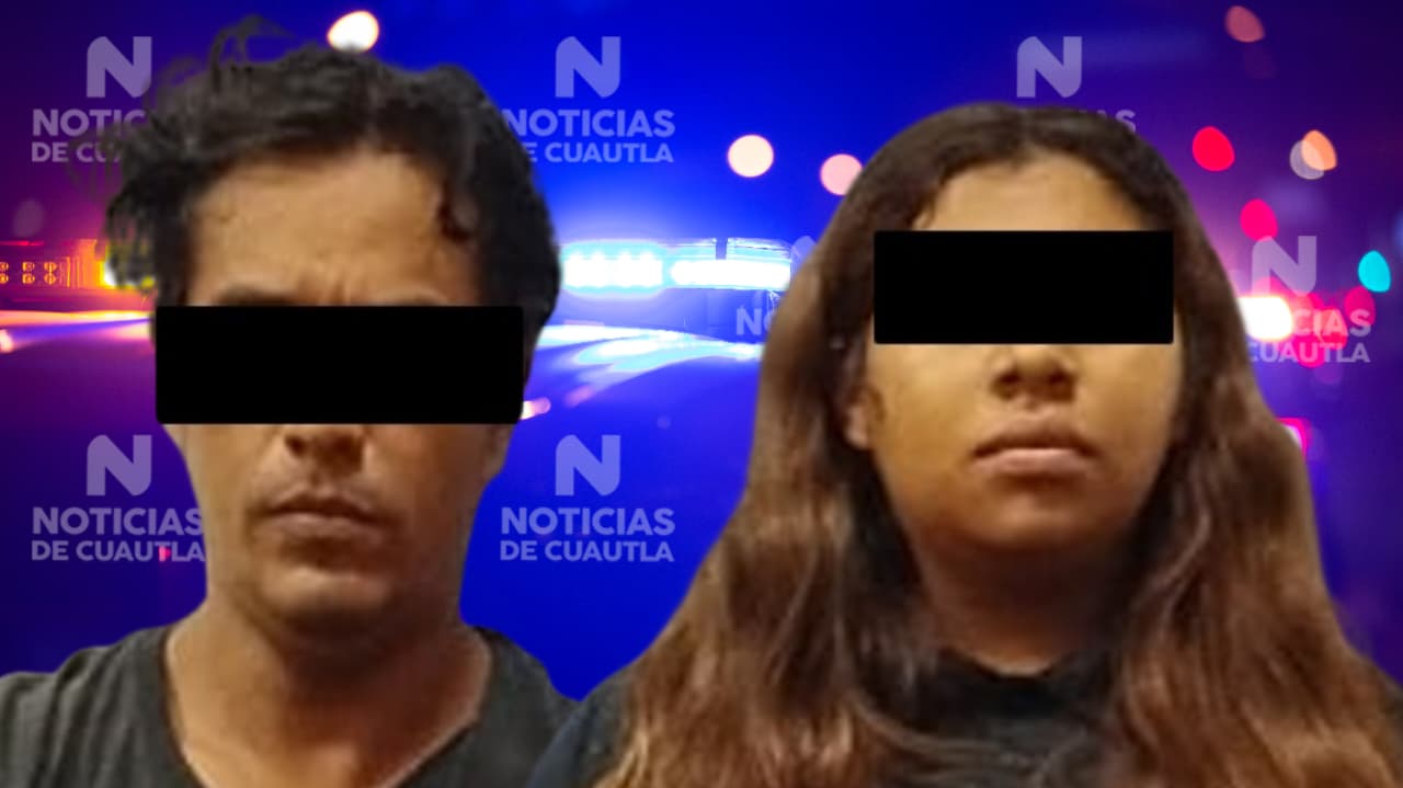 Detienen a pareja por presunta extorsión en Cuautla