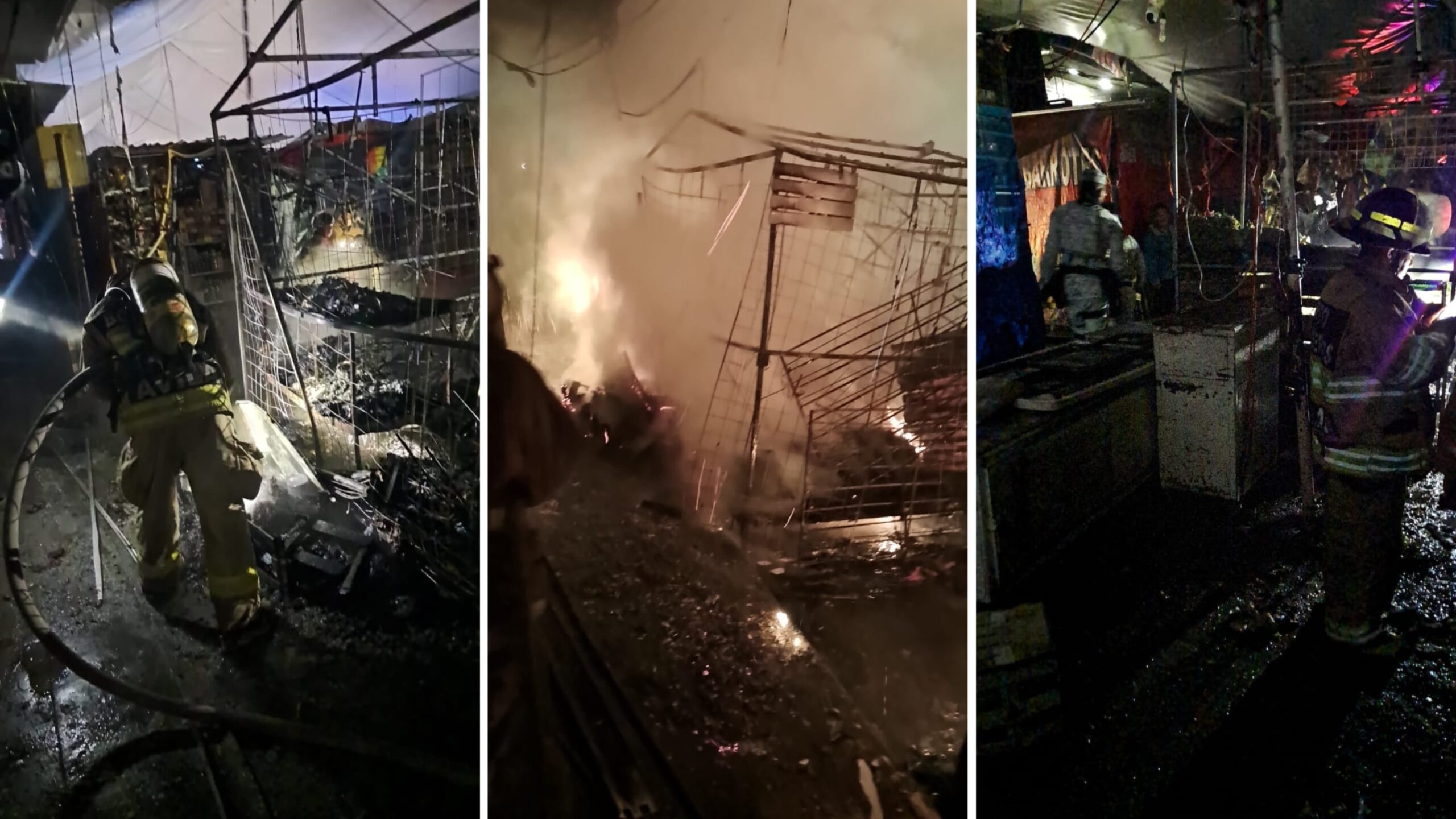 Prenden fuego a negocios en el mercado nuevo de Cuautla