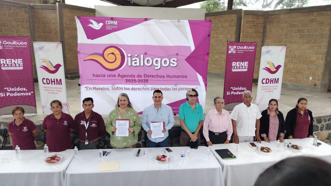 Firman convenio CDHM y Ocuituco