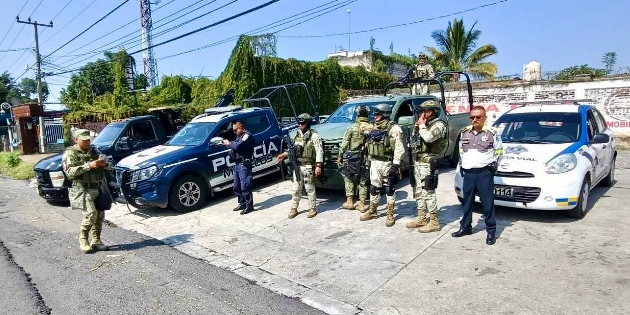 Refuerzan seguridad en Cuautla con presencia de los tres niveles de gobierno