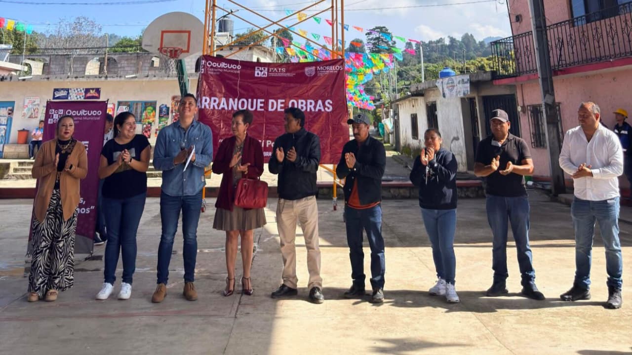 Arranca rehabilitación de la plaza cívica en San Miguel Huepalcalco