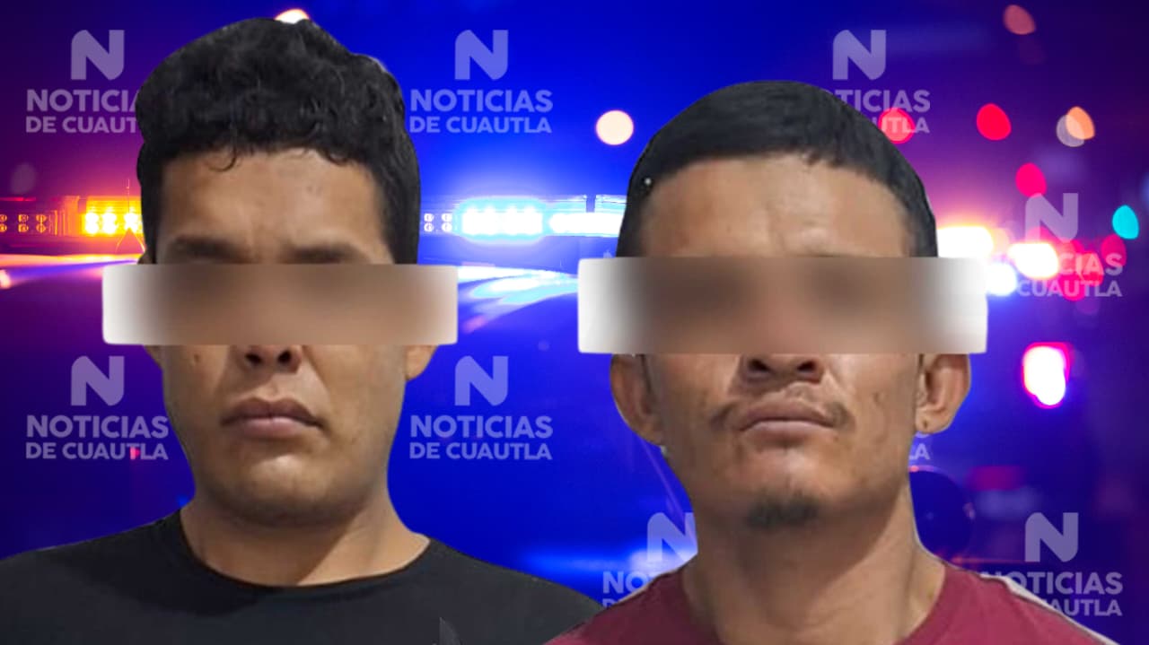 En cateo, caen 2 sujetos con un auto, motos desvalijadas y droga en Cuautla