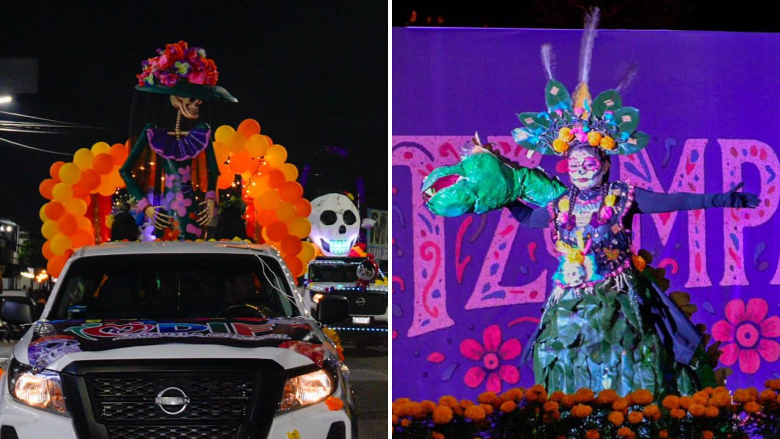Multitudinario Desfile de Muertos Ilumina Cuautla
