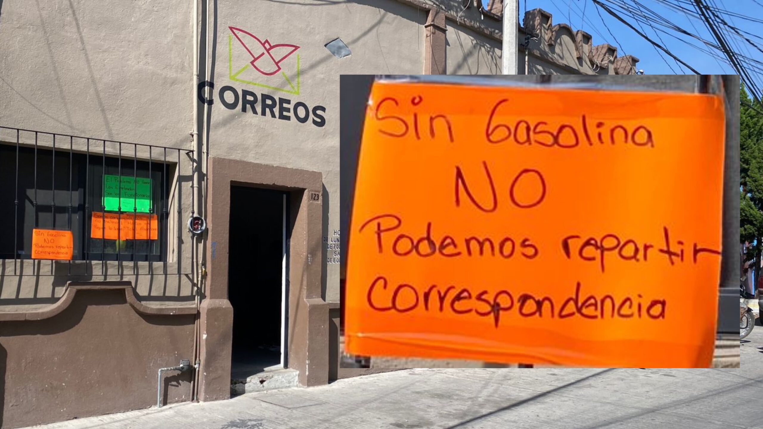 Protestan trabajadores de Correos de México por falta de insumos