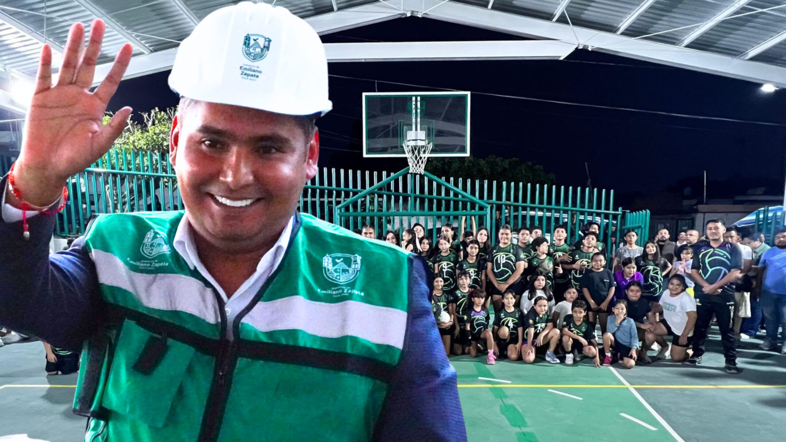 Inaugura Santos Tavarez techumbre de cancha de usos múltiples