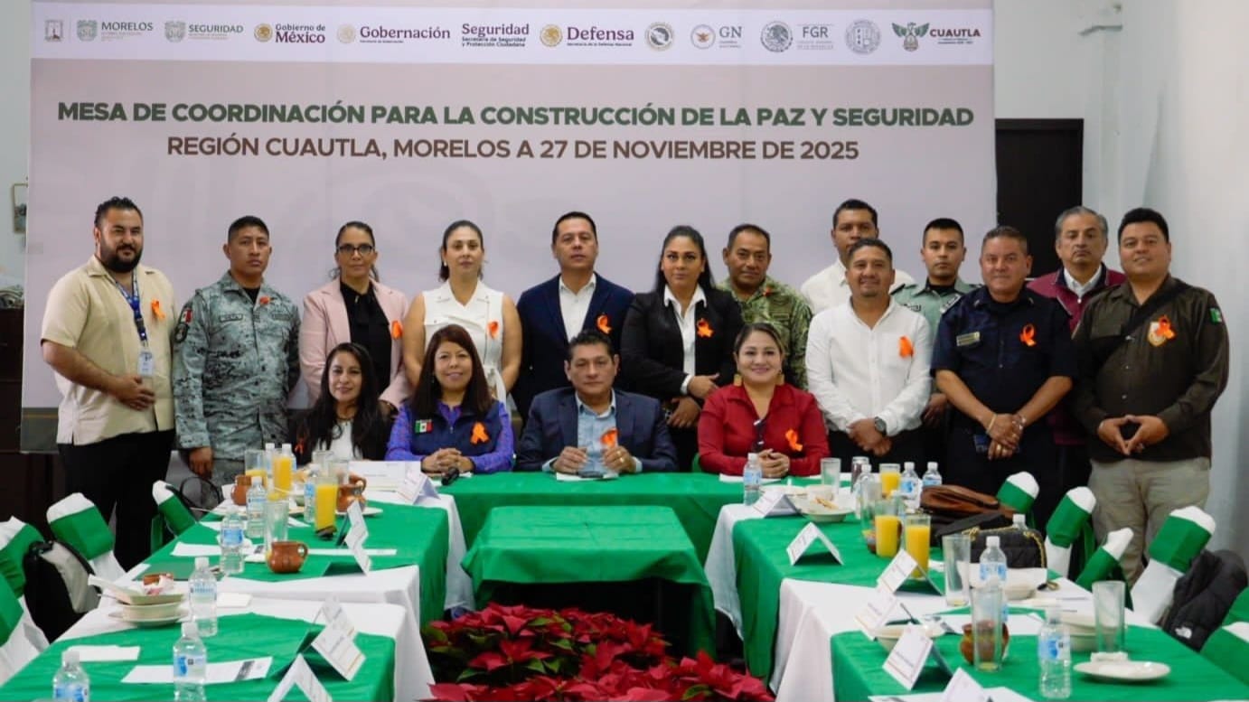 Cuautla fortalece la coordinación interinstitucional para la construcción de la paz y la seguridad
