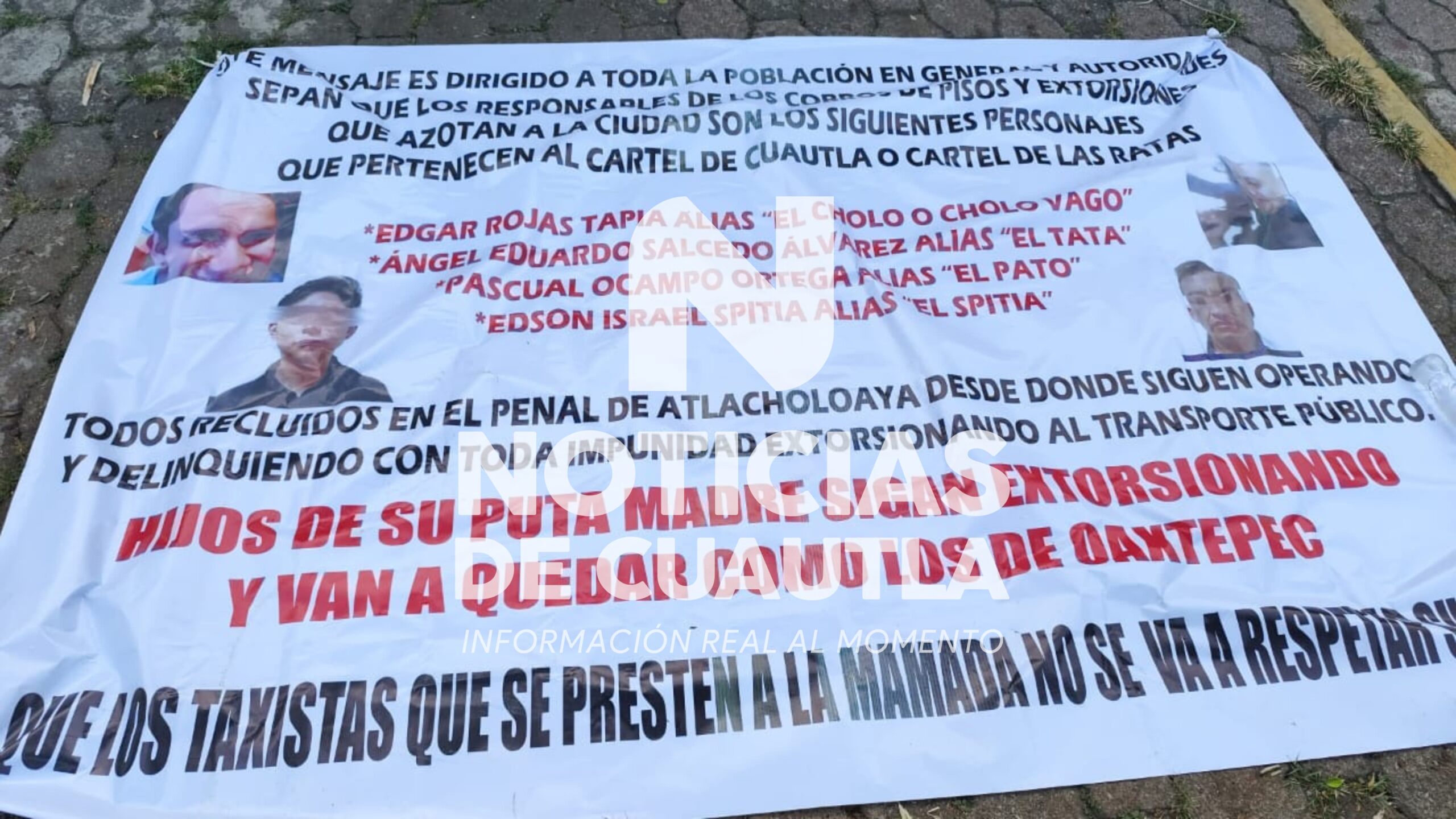 Aparece «narcomanta» en la Ayudantía de la Lázaro Cárdenas en Cuautla