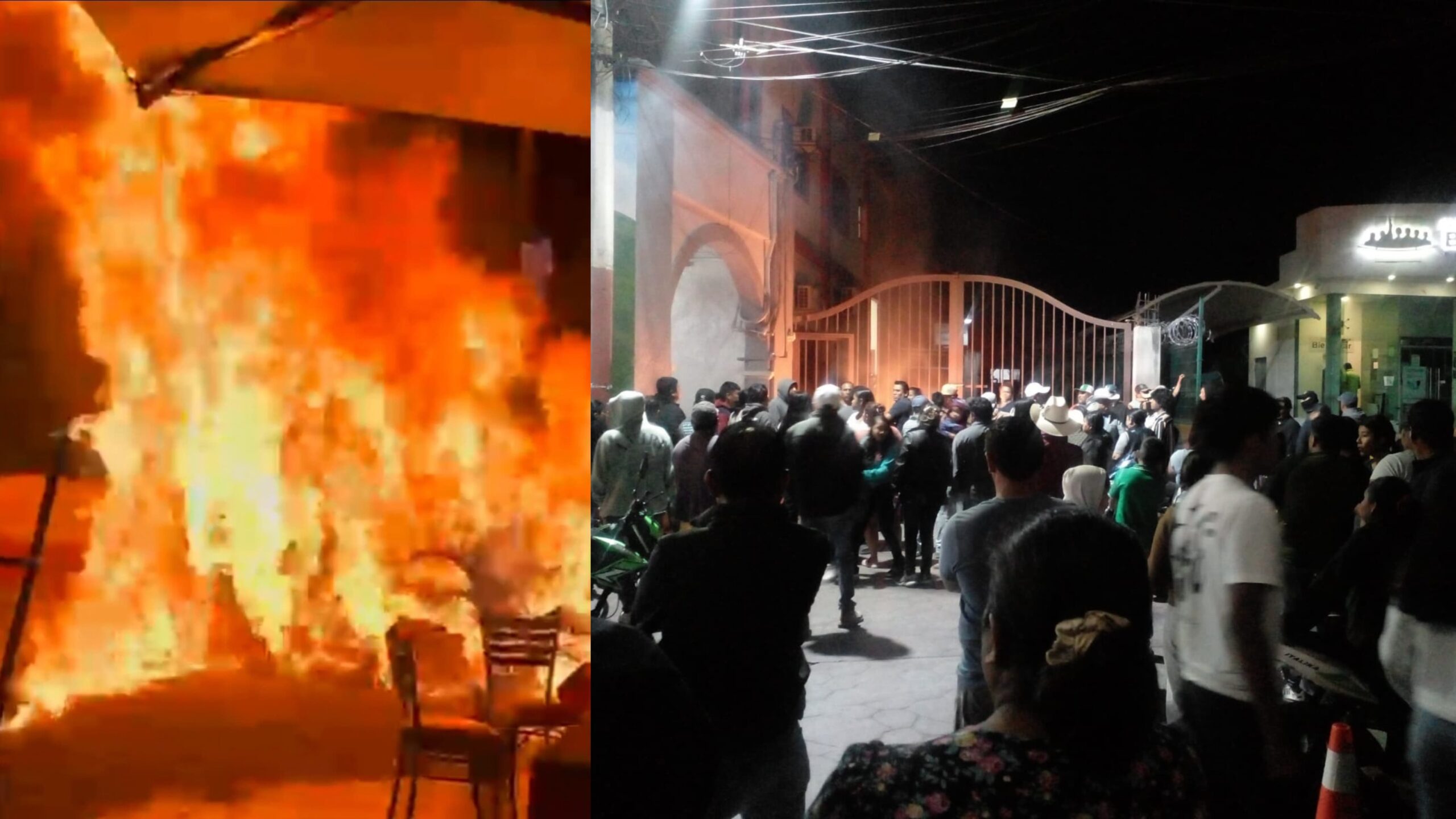 Queman habitantes de Jonacatepec Árbol de Navidad y cabaña en el Cerro del Mirador