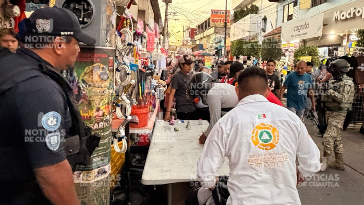 Decomisan más de 30 kilos de pirotecnia en operativo en el Centro de Cuautla